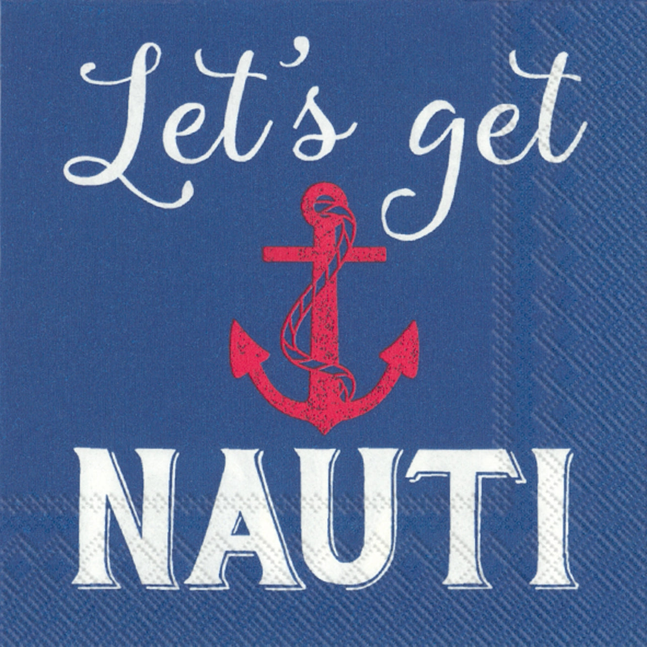 "Let's Get Nauti" Paper Cocktail Napkins: 20 count