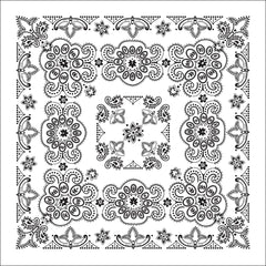 Bandanna 22": White Texas Paisley