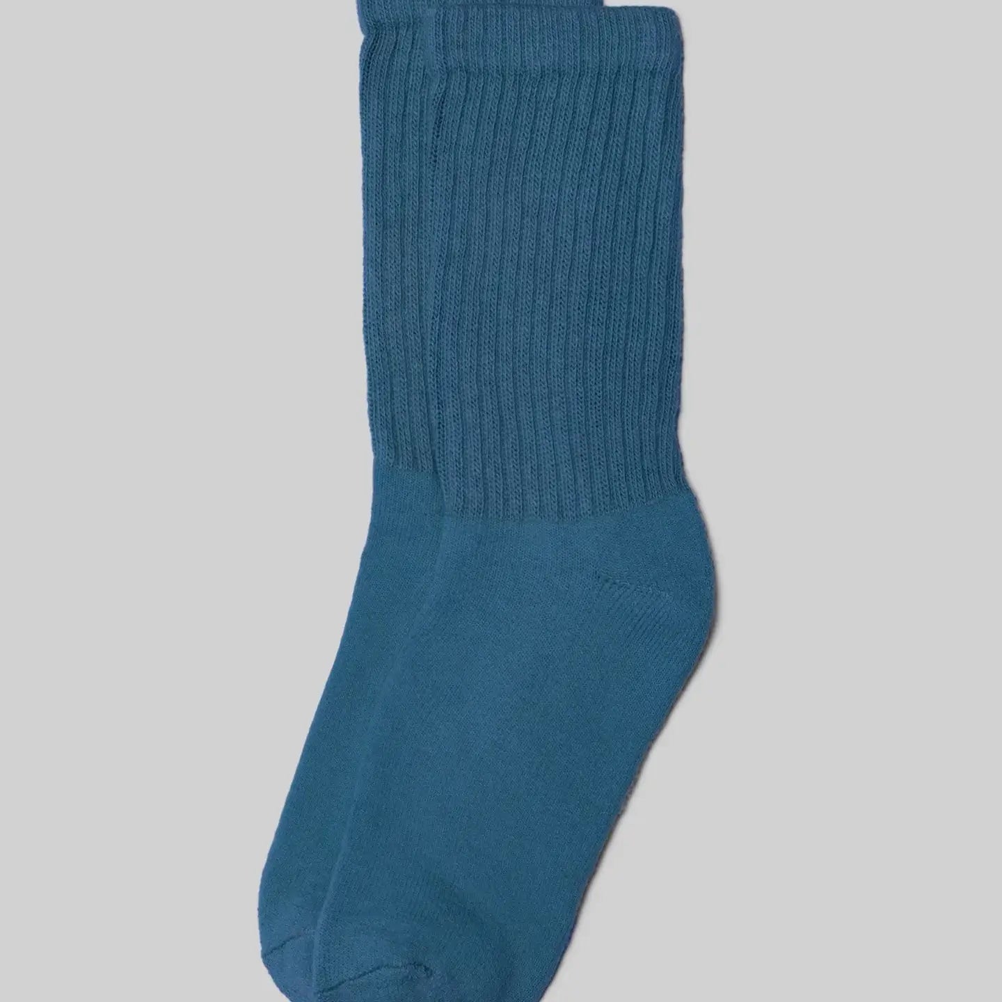Solids Crew Sock: Denim
