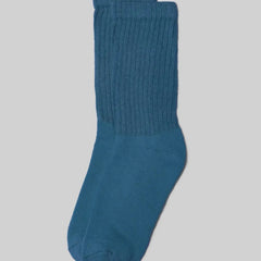 Solids Crew Sock: Denim