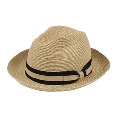 Braid Fedora Hat: Tan