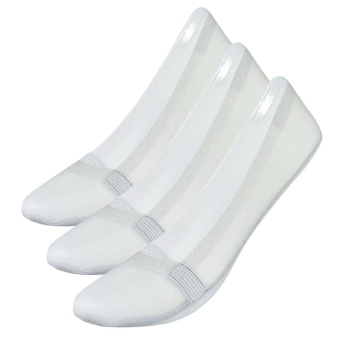 Non-Slip No Show Socks: Grey
