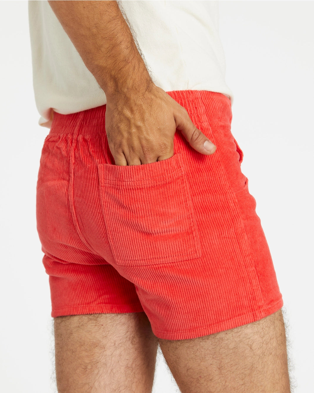 Stretch Corduroy Short: Red