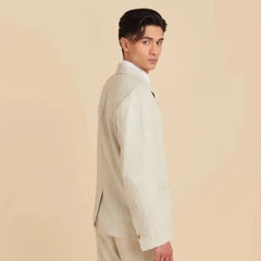 Albin Linen Jacket: Beige