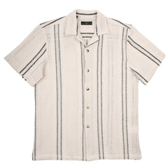 Open Guage Crochet Shirt S/S: Beige