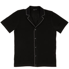 Crochet Shirt S/S: Black