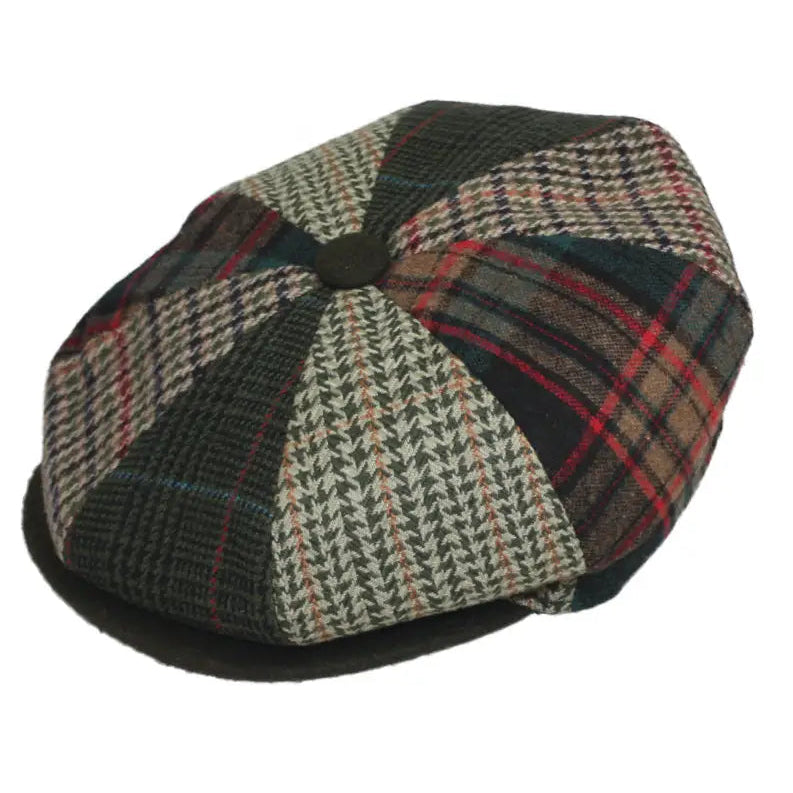 8-Panel Flat Cap: Olive
