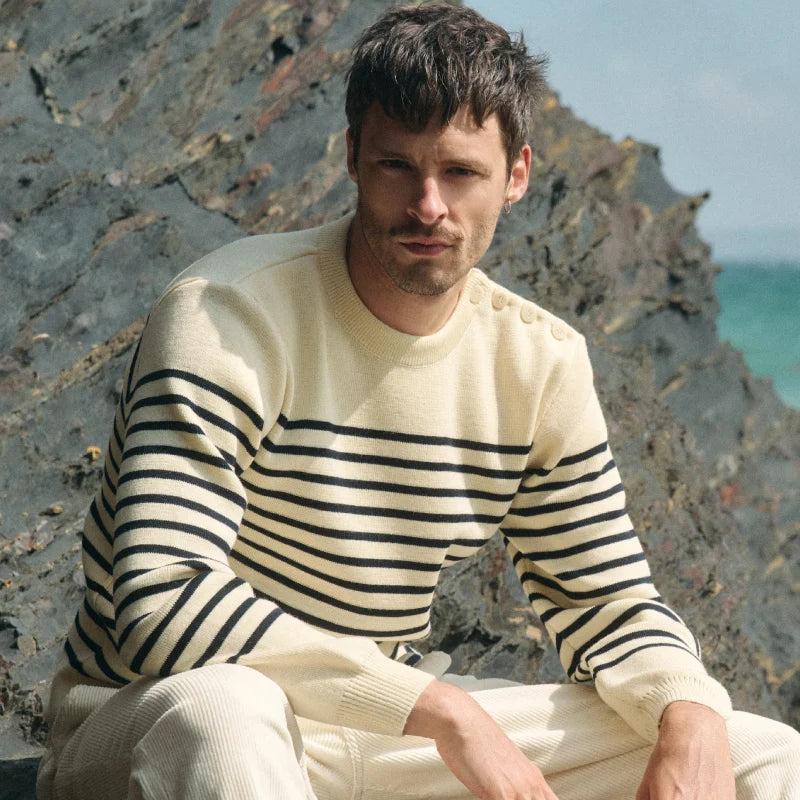 Sailor Sweater L/S: Nature/Navy