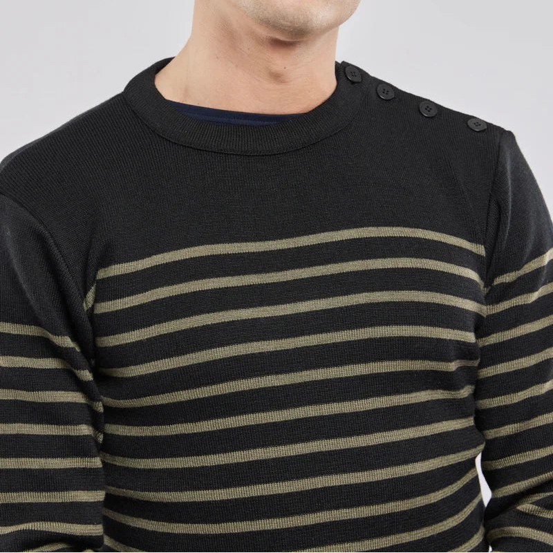 Sailor Sweater L/S: Black/Olive