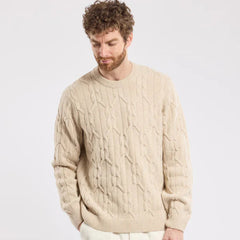 Irish Fisherman Sweater L/S: Beige