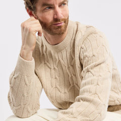 Irish Fisherman Sweater L/S: Beige
