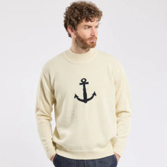 Anchor Sweater L/S: Natural & Navy