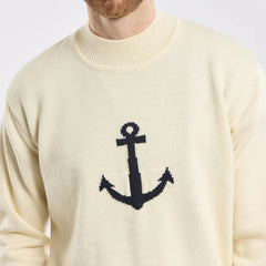 Anchor Sweater L/S: Natural & Navy