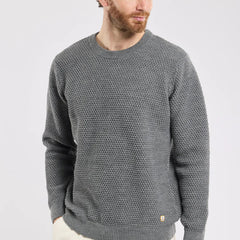 Waffle Stitch Sweater L/S: Misty Grey