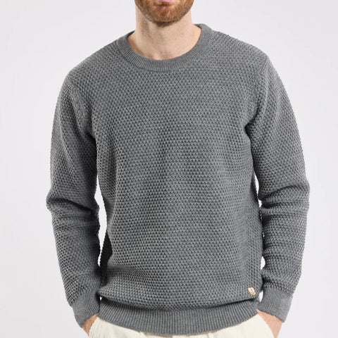 Waffle Stitch Sweater L/S: Misty Grey