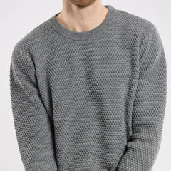 Waffle Stitch Sweater L/S: Misty Grey