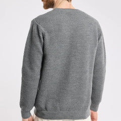 Waffle Stitch Sweater L/S: Misty Grey