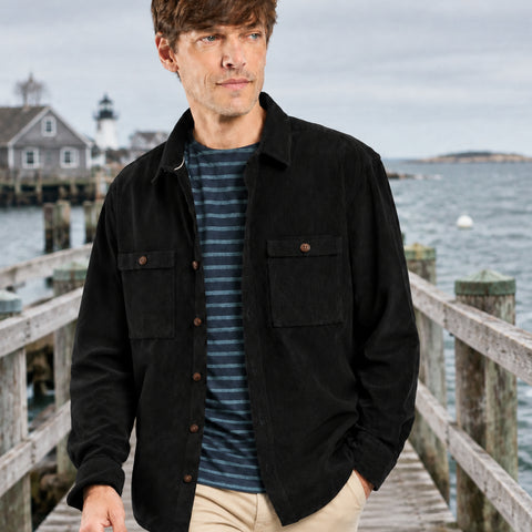Corduroy Overshirt L/S: Black