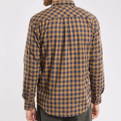 Check Shirt L/S: Navy & Camel