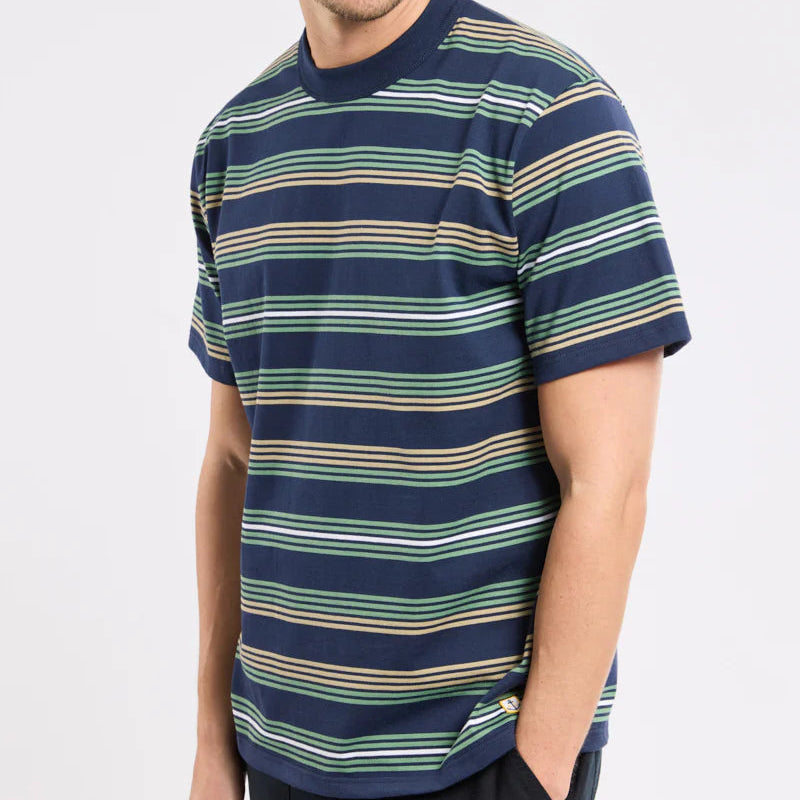 Multiple Striped T-Shirt S/S: Deep Marine