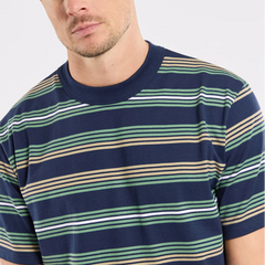 Multiple Striped T-Shirt S/S: Deep Marine