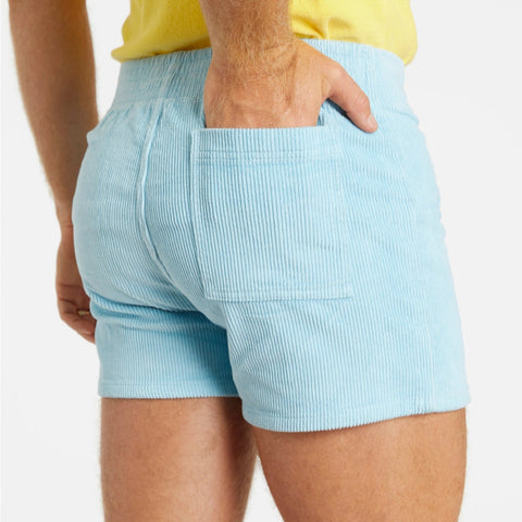 Stretch Corduroy Short: Sky Blue