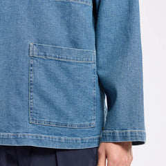 Denim Fisherman's Jacket: Blue