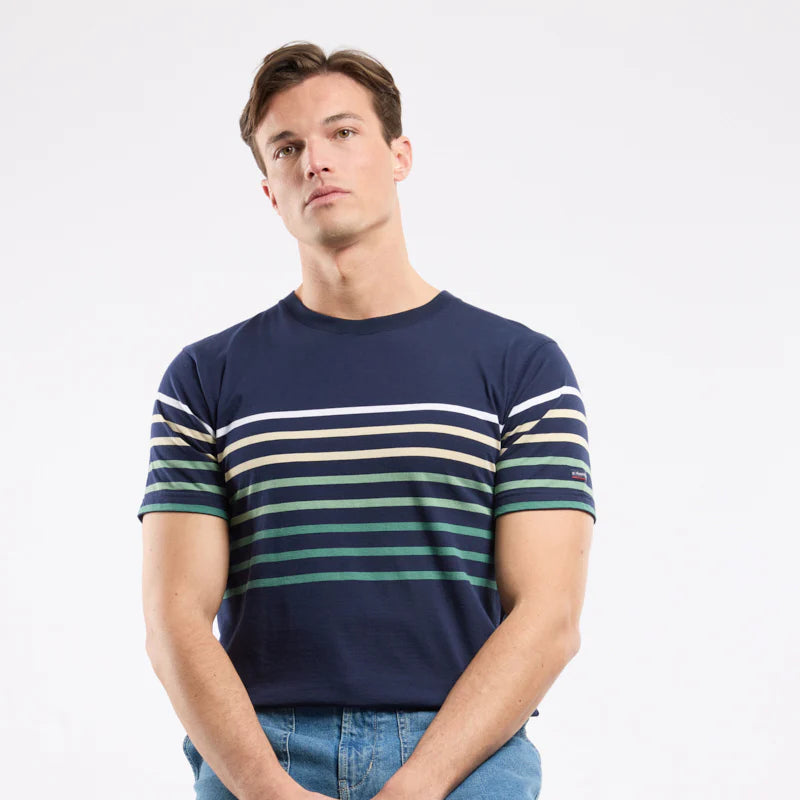 Striped T-Shirt S/S: Marine Blue
