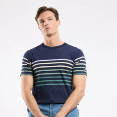 Striped T-Shirt S/S: Marine Blue