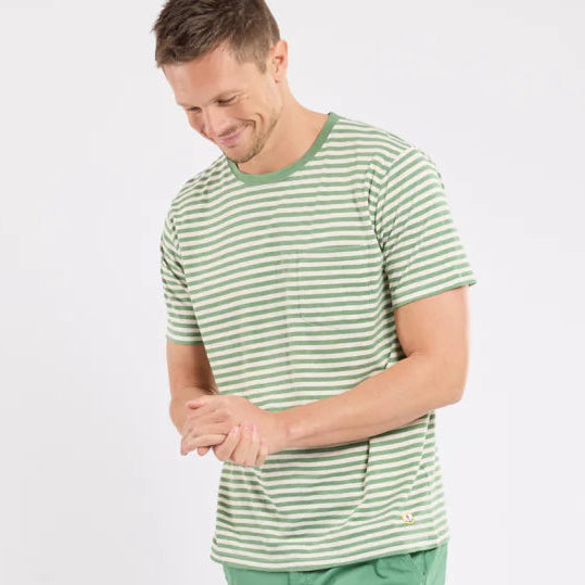 Striped T-Shirt S/S: Ivy/Nature