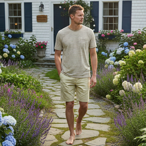 Striped T-Shirt S/S: Treehouse/Nature