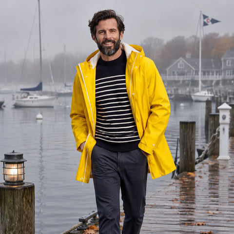 Waterproof Breton Raincoat: Yellow
