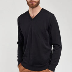 Noyal V-Neck Sweater L/S: Black