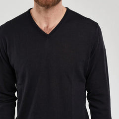 Noyal V-Neck Sweater L/S: Black