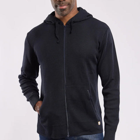 Pulky Ribbed Hoodie L/S: Navy