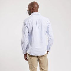 Oxford Cloth Stripe Shirt L/S: Blue/White