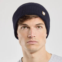 Lambswool Beanie: Navy