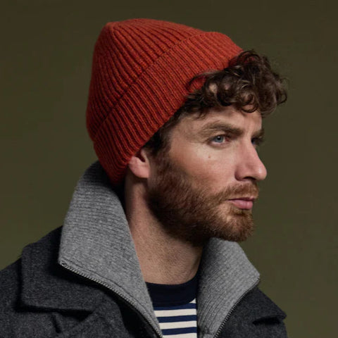 Lambswool Beanie: Paprika
