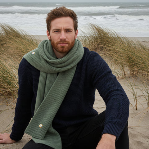 Lambswool Scarf: Moss