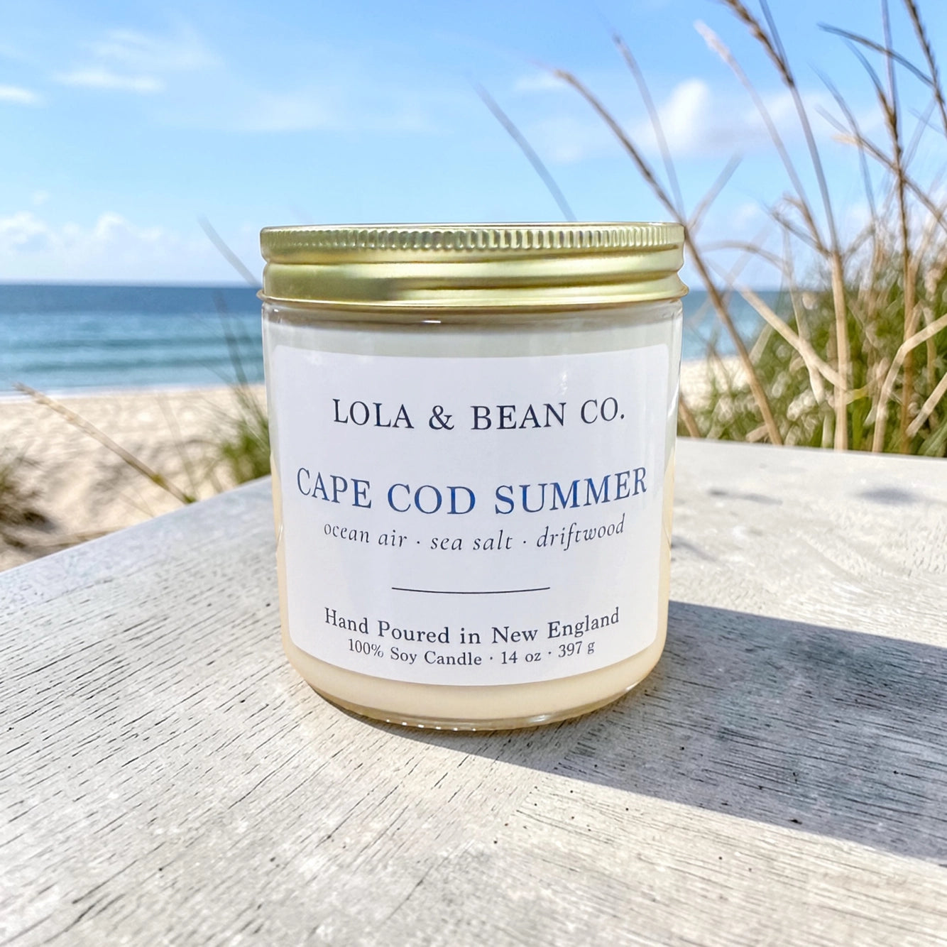 Costal Soy Candle: Cape Cod Summer 7.5 oz.