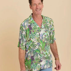 Magnum Botanical Print Shirt S/S: Green