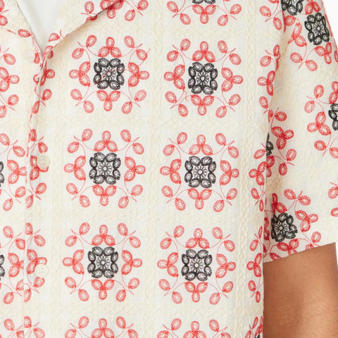Geometric Crochet Shirt S/S: Sand
