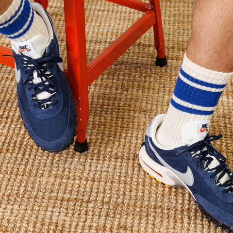 Mono Stripe Crew Sock: Royal