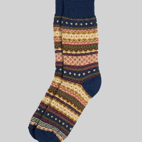 Cotton Fair Isle: Navy
