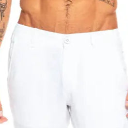Slim Linen Pant: White