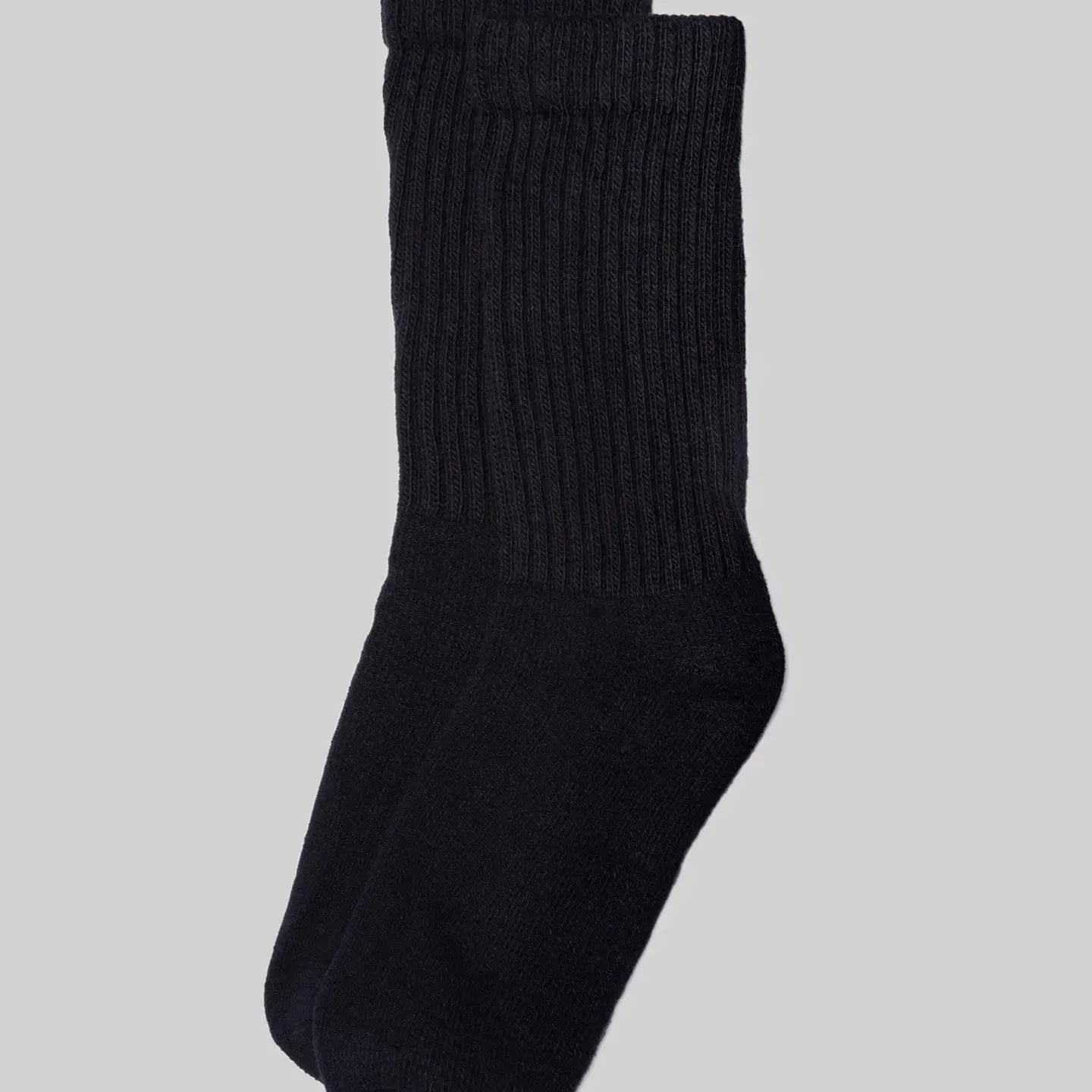 Solids Crew Sock: Black