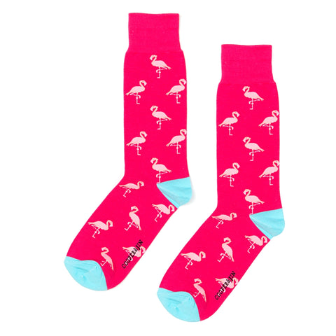 Crew Sock: Manhattan Flamingos Pink