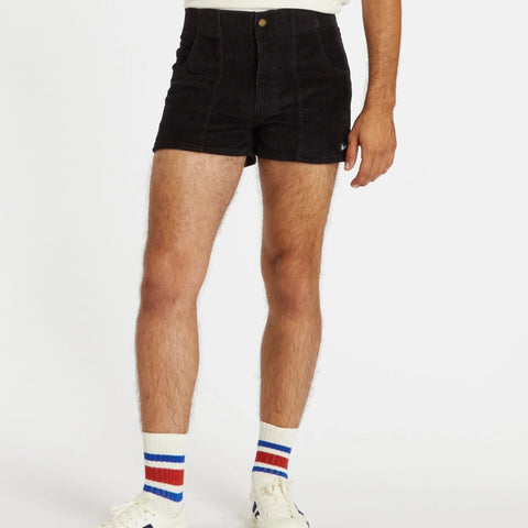 Stretch Corduroy Short: Black