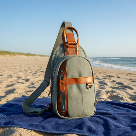 Agave Sling Bag: Teal