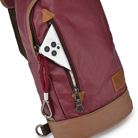 Urban Sling Bag: Burgundy